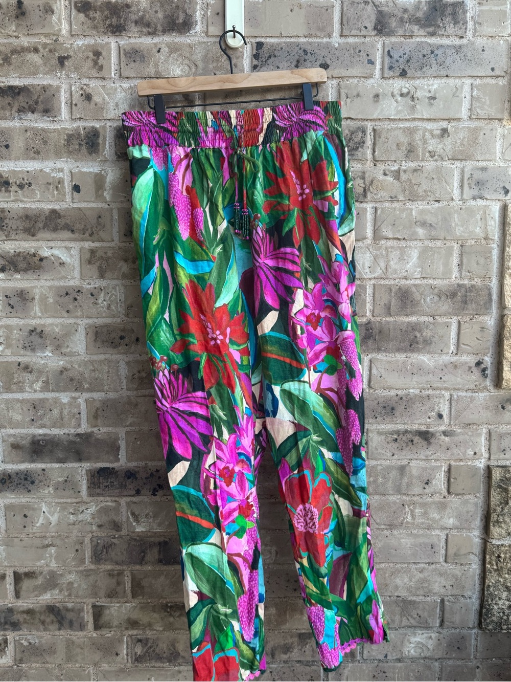 FARM RIO Jardín de Reve Floral-Print Pants XL NWOT - Picture 2 of 16